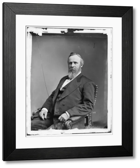 Framed Print : President Rutherford B. Hayes, between 1865 and 1880. Creator: Unknown Framed Print : President Rutherford B. Hayes, between 1865 and 1880. Creator: Unknown