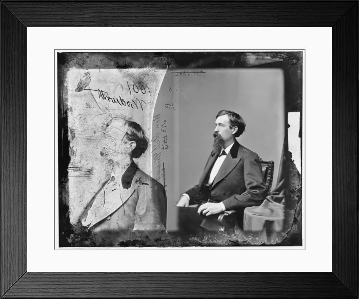 Framed Print : Laurin Dewey Woodworth of Ohio, 1865-1880. Creator: Unknown Framed Print : Laurin Dewey Woodworth of Ohio, 1865-1880. Creator: Unknown