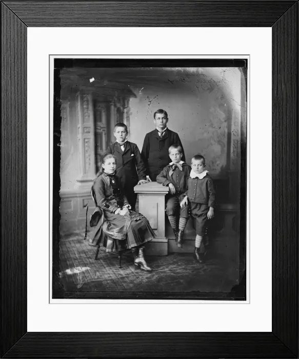 Framed Print : Children of President James A. Garfield, between 1865 and 1880. Creator: Unknown Framed Print : Children of President James A. Garfield, between 1865 and 1880. Creator: Unknown