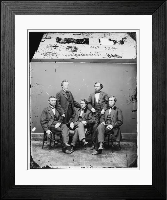 Framed Print : Clement L. Vallandigham (centre), between 1865 and 1880. Creator: Unknown Framed Print : Clement L. Vallandigham (centre), between 1865 and 1880. Creator: Unknown
