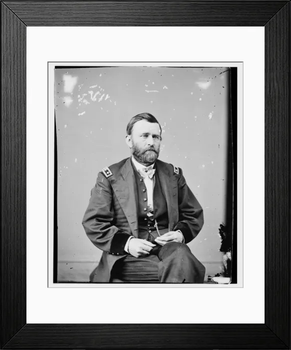 Framed Print : General Ulysses. S. Grant, between 1855 and 1865. Creator: Unknown