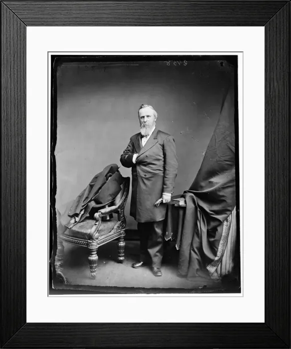 Framed Print : President Rutherford B. Hayes, (full length), between 1865 and 1880. Creator: Unknown Framed Print : President Rutherford B. Hayes, (full length), between 1865 and 1880. Creator: Unknown