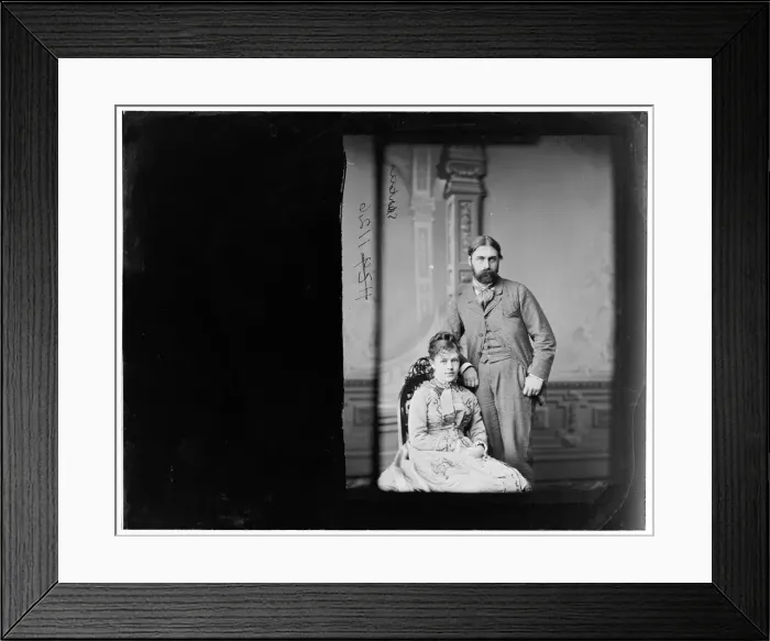 Framed Print : Satoris, Mr. & Mrs. (Nellie Grant), between 1865 and 1880. Creator: Unknown Framed Print : Satoris, Mr. & Mrs. (Nellie Grant), between 1865 and 1880. Creator: Unknown