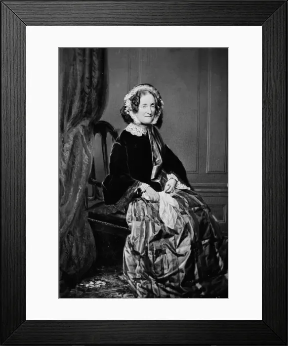 Framed Print : Mrs. Lydia H. Sigourney, between 1855 and 1865. Creator: Unknown Framed Print : Mrs. Lydia H. Sigourney, between 1855 and 1865. Creator: Unknown
