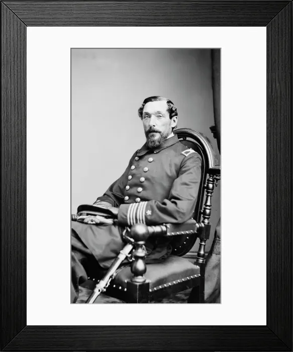 Framed Print : Captain Percival Drayton, US Navy, between 1855 and 1865. Creator: Unknown Framed Print : Captain Percival Drayton, US Navy, between 1855 and 1865. Creator: Unknown