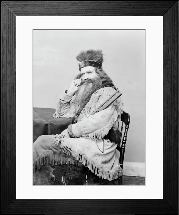 Framed Print : Seth Kinman, between 1855 and 1865. Creator: Unknown Framed Print : Seth Kinman, between 1855 and 1865. Creator: Unknown