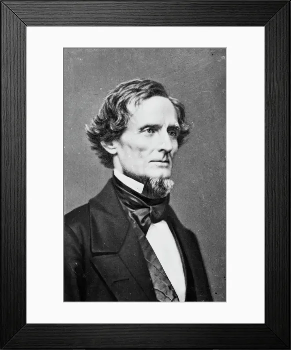 Framed Print : Jefferson Davis, between 1855 and 1865. Creator: Unknown Framed Print : Jefferson Davis, between 1855 and 1865. Creator: Unknown