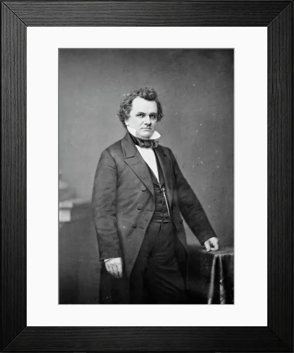 Framed Print : Stephen A. Douglas, between 1855 and 1865. Creator: Unknown Framed Print : Stephen A. Douglas, between 1855 and 1865. Creator: Unknown