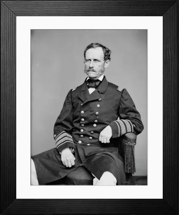 Framed Print : Admiral John Adolphus Bernard Dahlgren, between 1855 and 1865. Creator: Unknown Framed Print : Admiral John Adolphus Bernard Dahlgren, between 1855 and 1865. Creator: Unknown