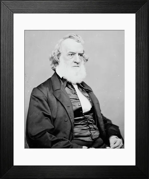 Framed Print : Gideon Welles, between 1855 and 1865. Creator: Unknown Framed Print : Gideon Welles, between 1855 and 1865. Creator: Unknown