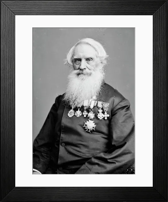 Framed Print : Samuel F. B. Morse, between 1855 and 1865. Creator: Unknown Framed Print : Samuel F. B. Morse, between 1855 and 1865. Creator: Unknown
