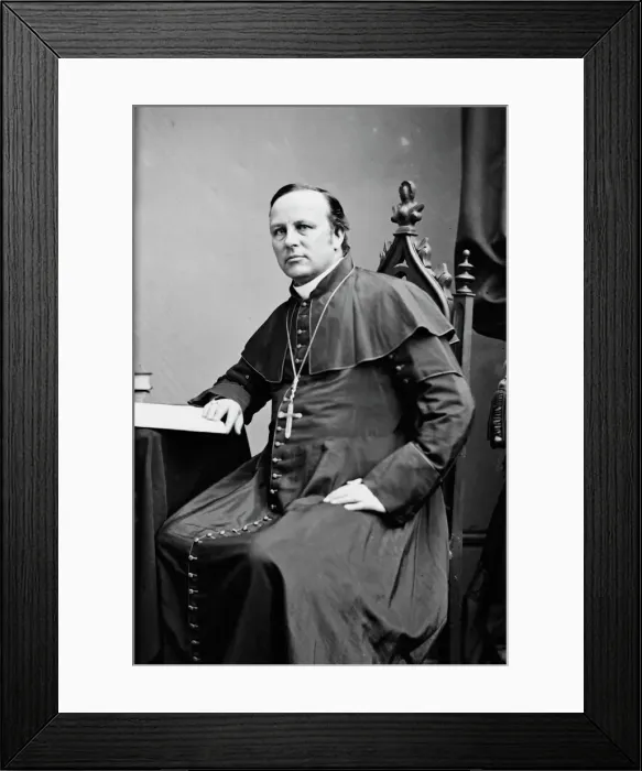 Framed Print : Bishop James Roosevelt Bayley, between 1855 and 1865. Creator: Unknown Framed Print : Bishop James Roosevelt Bayley, between 1855 and 1865. Creator: Unknown