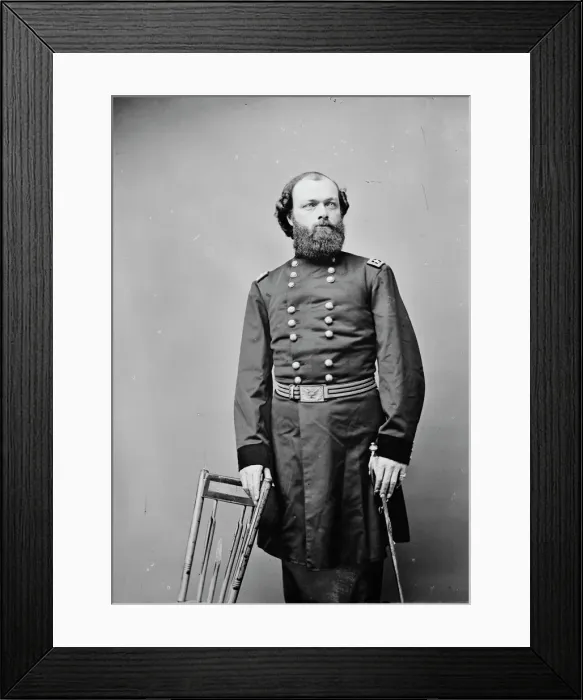 Framed Print : General Quincy Adams Gillmore, US Army, between 1855 and 1865. Creator: Unknown Framed Print : General Quincy Adams Gillmore, US Army, between 1855 and 1865. Creator: Unknown