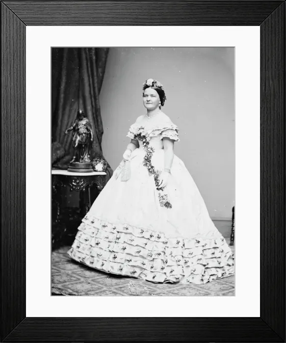Framed Print : Mrs. Abraham Lincoln, between 1855 and 1865. Creator: Unknown Framed Print : Mrs. Abraham Lincoln, between 1855 and 1865. Creator: Unknown