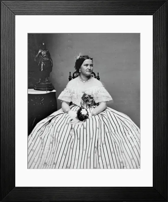 Framed Print : Mrs. Abraham Lincoln, between 1855 and 1865. Creator: Unknown Framed Print : Mrs. Abraham Lincoln, between 1855 and 1865. Creator: Unknown