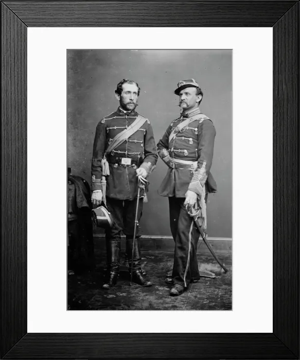 Framed Print : Col. F. G. (left) D Utassy & Brother, between 1855 and 1865. Creator: Unknown Framed Print : Col. F. G. (left) D Utassy & Brother, between 1855 and 1865. Creator: Unknown