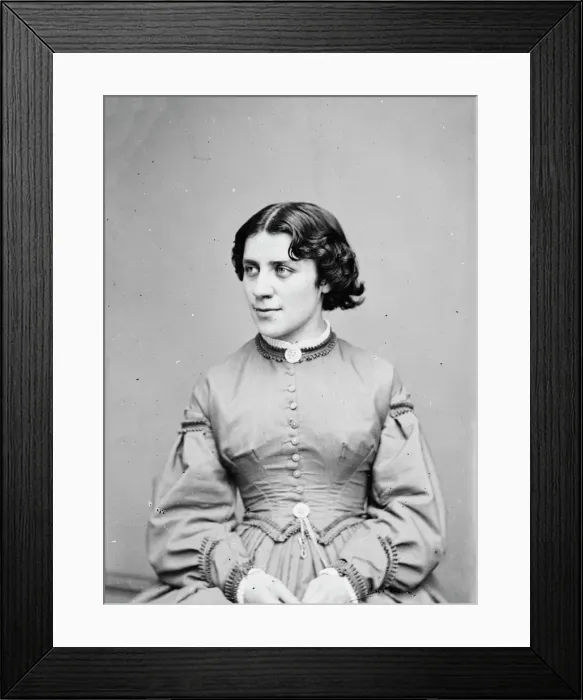 Framed Print : Anna E. Dickinson, between 1855 and 1865. Creator: Unknown Framed Print : Anna E. Dickinson, between 1855 and 1865. Creator: Unknown