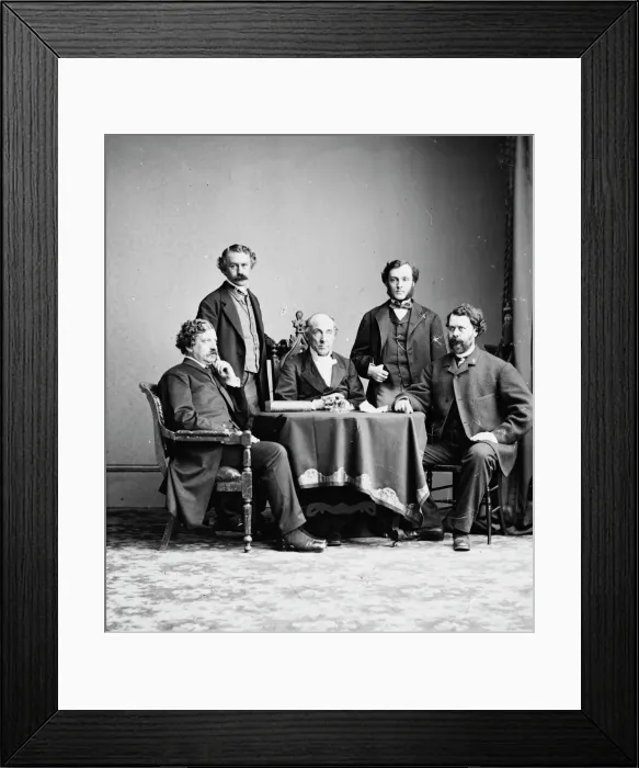 Framed Print : Executive Committee of the U. S. Sanitary Commission, between 1855 and 1865. Creator: Unknown