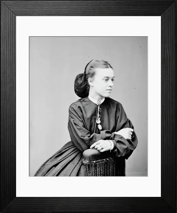 Framed Print : Miss Sallie Holman, between 1855 and 1865. Creator: Unknown Framed Print : Miss Sallie Holman, between 1855 and 1865. Creator: Unknown