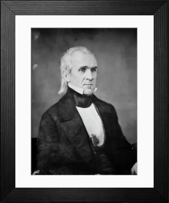 Framed Print : President James K. Polk, between 1855 and 1865. Creator: Unknown Framed Print : President James K. Polk, between 1855 and 1865. Creator: Unknown