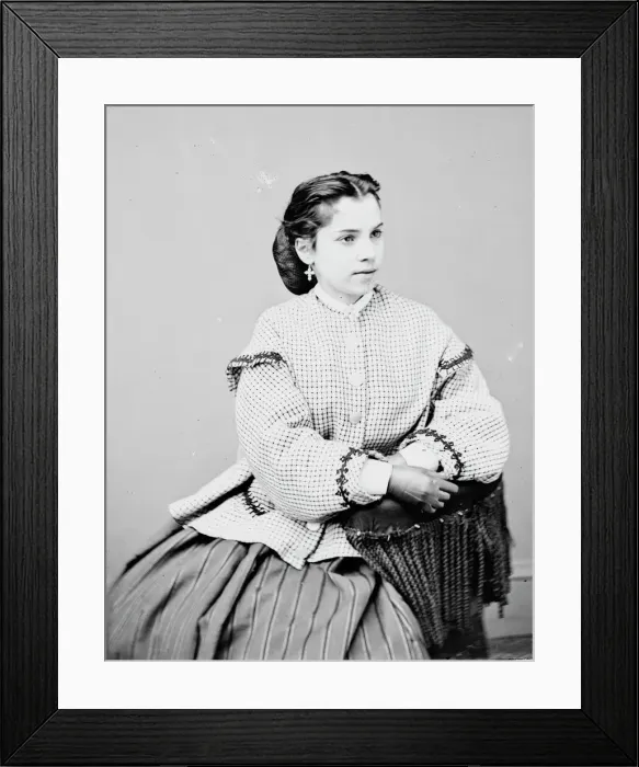 Framed Print : Alice Harrison, between 1855 and 1865. Creator: Unknown Framed Print : Alice Harrison, between 1855 and 1865. Creator: Unknown
