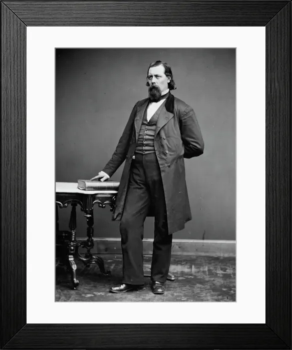 Framed Print : Ward Hill Lamon of Pennsylvania, between 1855 and 1865. Creator: Unknown Framed Print : Ward Hill Lamon of Pennsylvania, between 1855 and 1865. Creator: Unknown