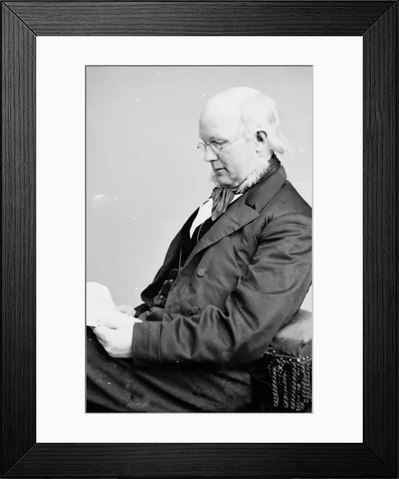 Framed Print : Horace Greeley, between 1855 and 1865. Creator: Unknown Framed Print : Horace Greeley, between 1855 and 1865. Creator: Unknown