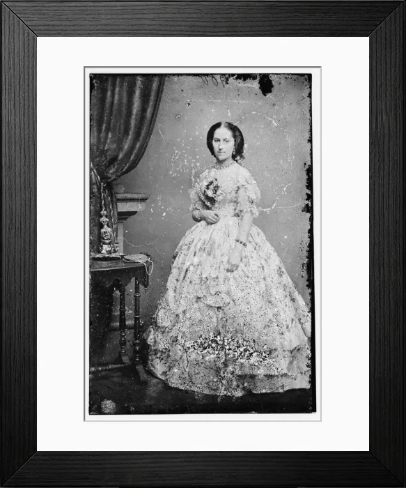 Framed Print : Myra Clark Gaines, between 1855 and 1865. Creator: Unknown Framed Print : Myra Clark Gaines, between 1855 and 1865. Creator: Unknown