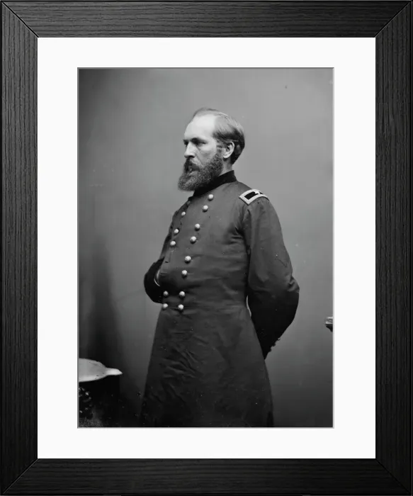 Framed Print : General James Garfield, US Army, between 1855 and 1865. Creator: Unknown Framed Print : General James Garfield, US Army, between 1855 and 1865. Creator: Unknown
