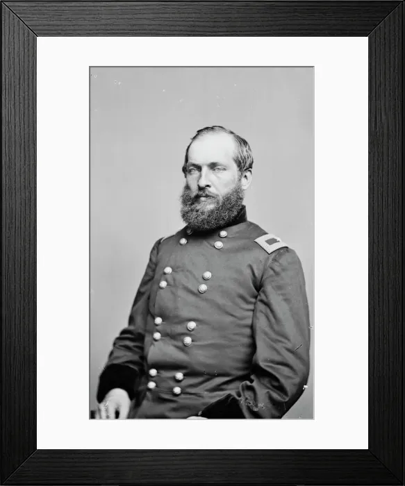 Framed Print : General James Garfield, US Army, between 1855 and 1865. Creator: Unknown