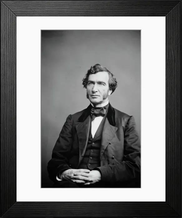 Framed Print : Justin Smith Morrill of Vermont, between 1855 and 1865. Creator: Unknown Framed Print : Justin Smith Morrill of Vermont, between 1855 and 1865. Creator: Unknown
