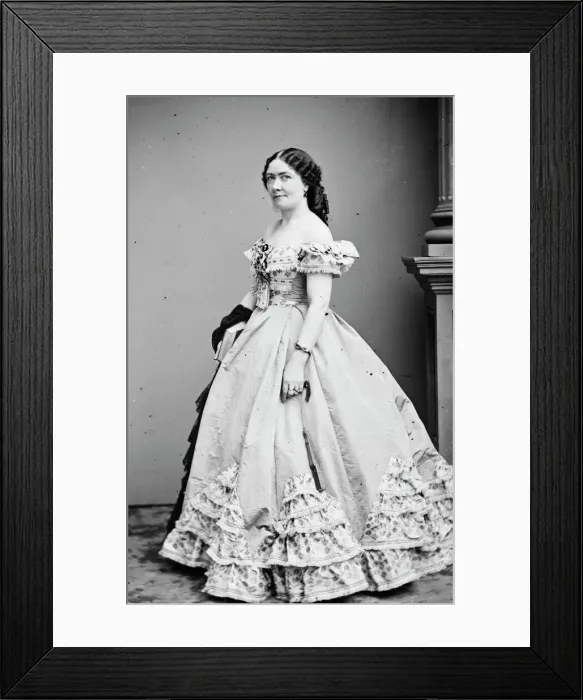 Framed Print : Mme. Clara M. Brinkerhoff, between 1855 and 1865. Creator: Unknown Framed Print : Mme. Clara M. Brinkerhoff, between 1855 and 1865. Creator: Unknown