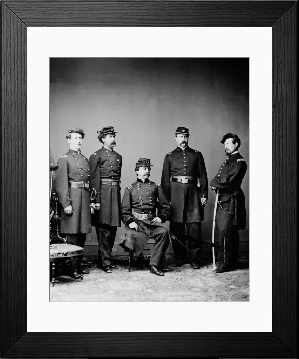 Framed Print : General Daniel Edgar Sickles & staff, between 1855 and 1865. Creator: Unknown Framed Print : General Daniel Edgar Sickles & staff, between 1855 and 1865. Creator: Unknown