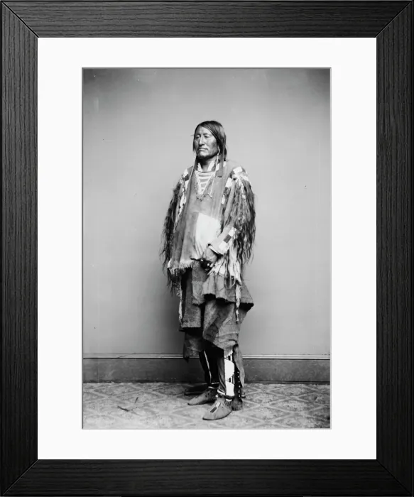 Framed Print : Crow Indian Chief, between 1855 and 1865. Creator: Unknown Framed Print : Crow Indian Chief, between 1855 and 1865. Creator: Unknown