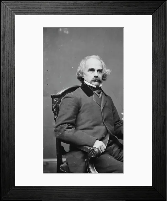 Framed Print : Nathaniel Hawthorne, between 1855 and 1865. Creator: Unknown Framed Print : Nathaniel Hawthorne, between 1855 and 1865. Creator: Unknown