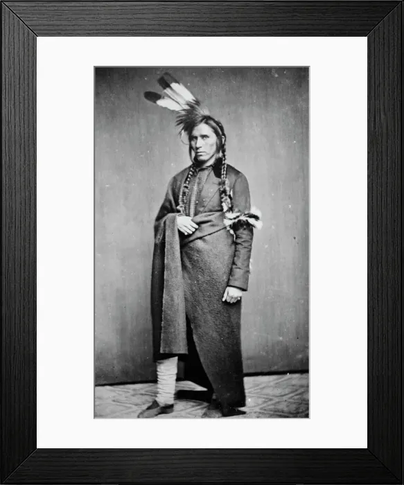 Framed Print : Hole-in-the-Day (Younger). Chippewa, Indian delegate, 1864. Creator: Unknown Framed Print : Hole-in-the-Day (Younger). Chippewa, Indian delegate, 1864. Creator: Unknown