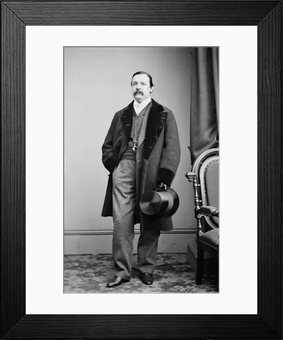 Framed Print : George Augustus Sala, between 1855 and 1865. Creator: Unknown Framed Print : George Augustus Sala, between 1855 and 1865. Creator: Unknown