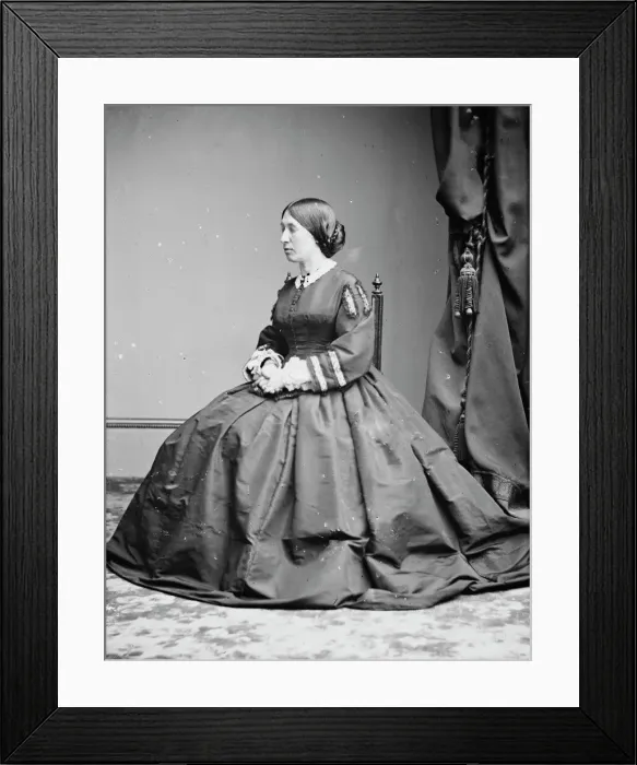 Framed Print : Mrs. U. S. Grant, between 1855 and 1865. Creator: Unknown Framed Print : Mrs. U. S. Grant, between 1855 and 1865. Creator: Unknown