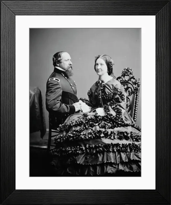 Framed Print : Gen. and Mrs. J. B. Ricketts, between 1855 and 1865. Creator: Unknown Framed Print : Gen. and Mrs. J. B. Ricketts, between 1855 and 1865. Creator: Unknown