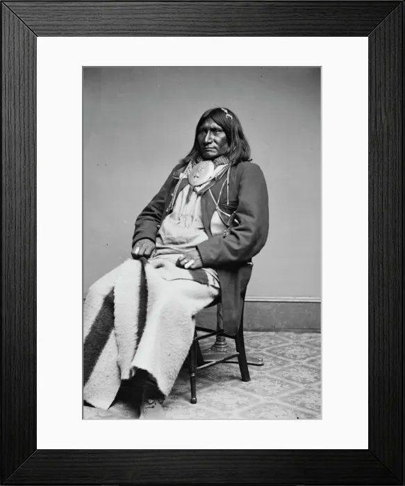 Framed Print : Sac & Fox Indian Chiefs / Group of Indians, between 1855 and 1865. Creator: Unknown Framed Print : Sac & Fox Indian Chiefs / Group of Indians, between 1855 and 1865. Creator: Unknown