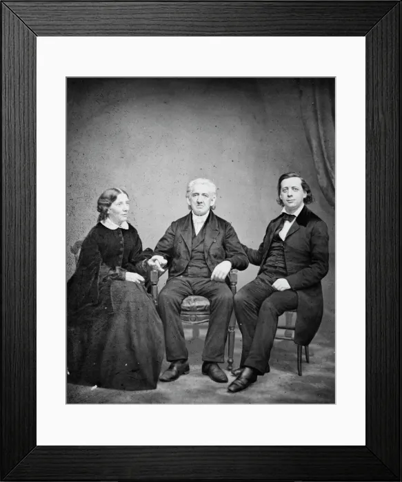 Framed Print : Beecher (family group), between 1855 and 1865. Creator: Unknown Framed Print : Beecher (family group), between 1855 and 1865. Creator: Unknown