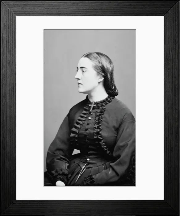Framed Print : Mrs. Stephen A. Douglas, between 1855 and 1865. Creator: Unknown Framed Print : Mrs. Stephen A. Douglas, between 1855 and 1865. Creator: Unknown