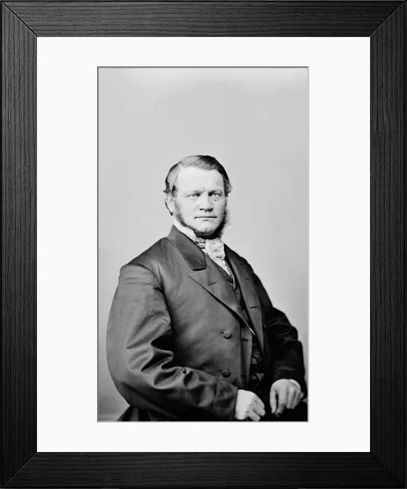 Framed Print : Josiah Bushnell Grinnell of Iowa, between 1855 and 1865. Creator: Unknown Framed Print : Josiah Bushnell Grinnell of Iowa, between 1855 and 1865. Creator: Unknown