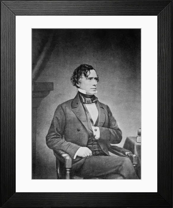 Framed Print : President Franklin Pierce, between 1855 and 1865. Creator: Unknown Framed Print : President Franklin Pierce, between 1855 and 1865. Creator: Unknown