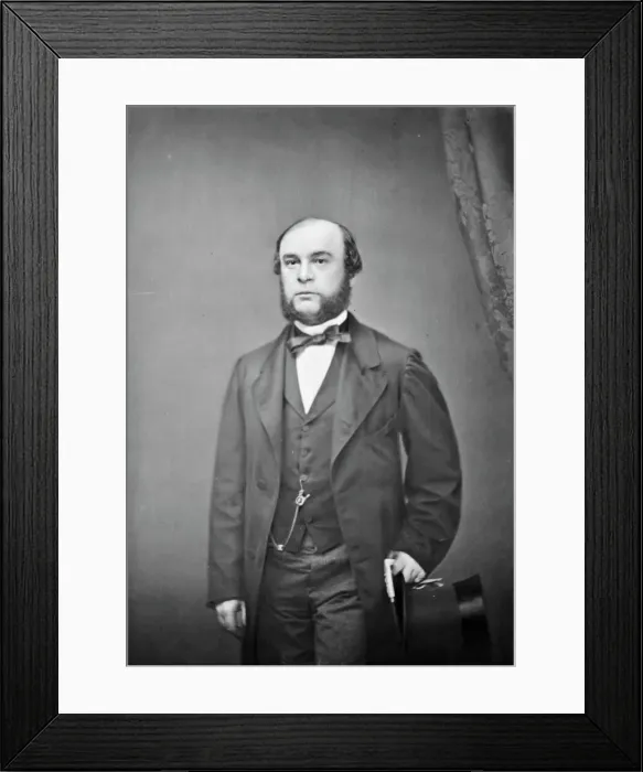 Framed Print : August Belmont Senior, between 1855 and 1865. Creator: Unknown Framed Print : August Belmont Senior, between 1855 and 1865. Creator: Unknown