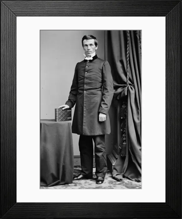 Framed Print : Rev. M. E. Birdsall, between 1855 and 1865. Creator: Unknown Framed Print : Rev. M. E. Birdsall, between 1855 and 1865. Creator: Unknown