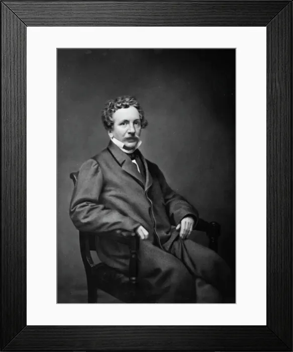 Framed Print : George Payne Rainsford James, between 1855 and 1865. Creator: Unknown Framed Print : George Payne Rainsford James, between 1855 and 1865. Creator: Unknown