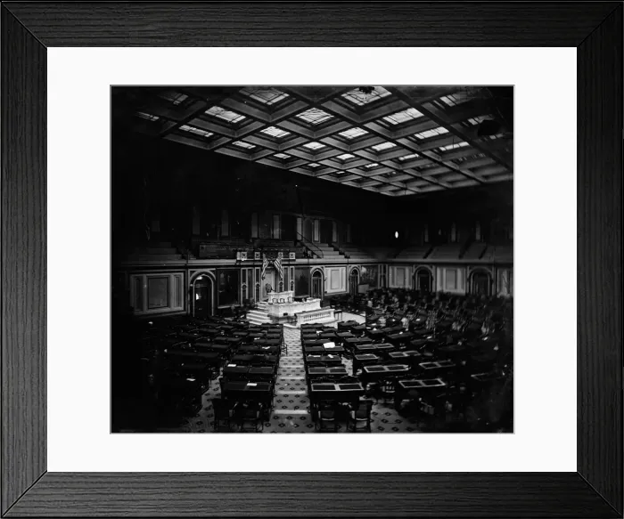 Framed Print : Old House of Representatives (about 1861). Creator: Unknown Framed Print : Old House of Representatives (about 1861). Creator: Unknown