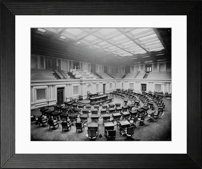 Framed Print : U. S. Capitol - Seventh i. e, Senate Chamber, Washington D. C. c. 1873. Creator: Unknown Framed Print : U. S. Capitol - Seventh i. e, Senate Chamber, Washington D. C. c. 1873. Creator: Unknown