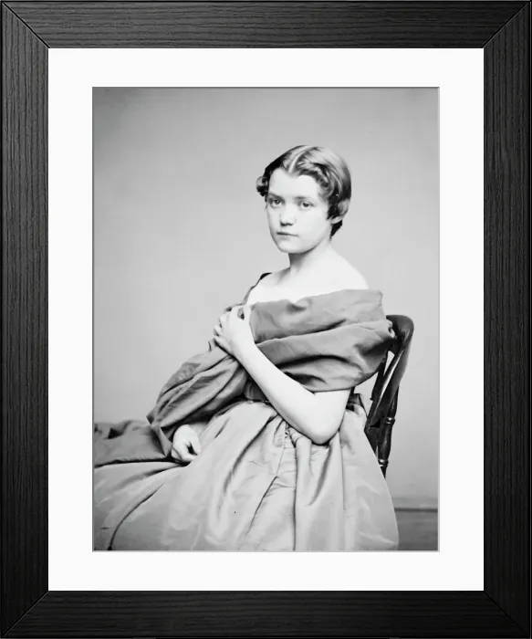 Framed Print : Miss Kate Chase, between 1855 and 1865. Creator: Unknown Framed Print : Miss Kate Chase, between 1855 and 1865. Creator: Unknown